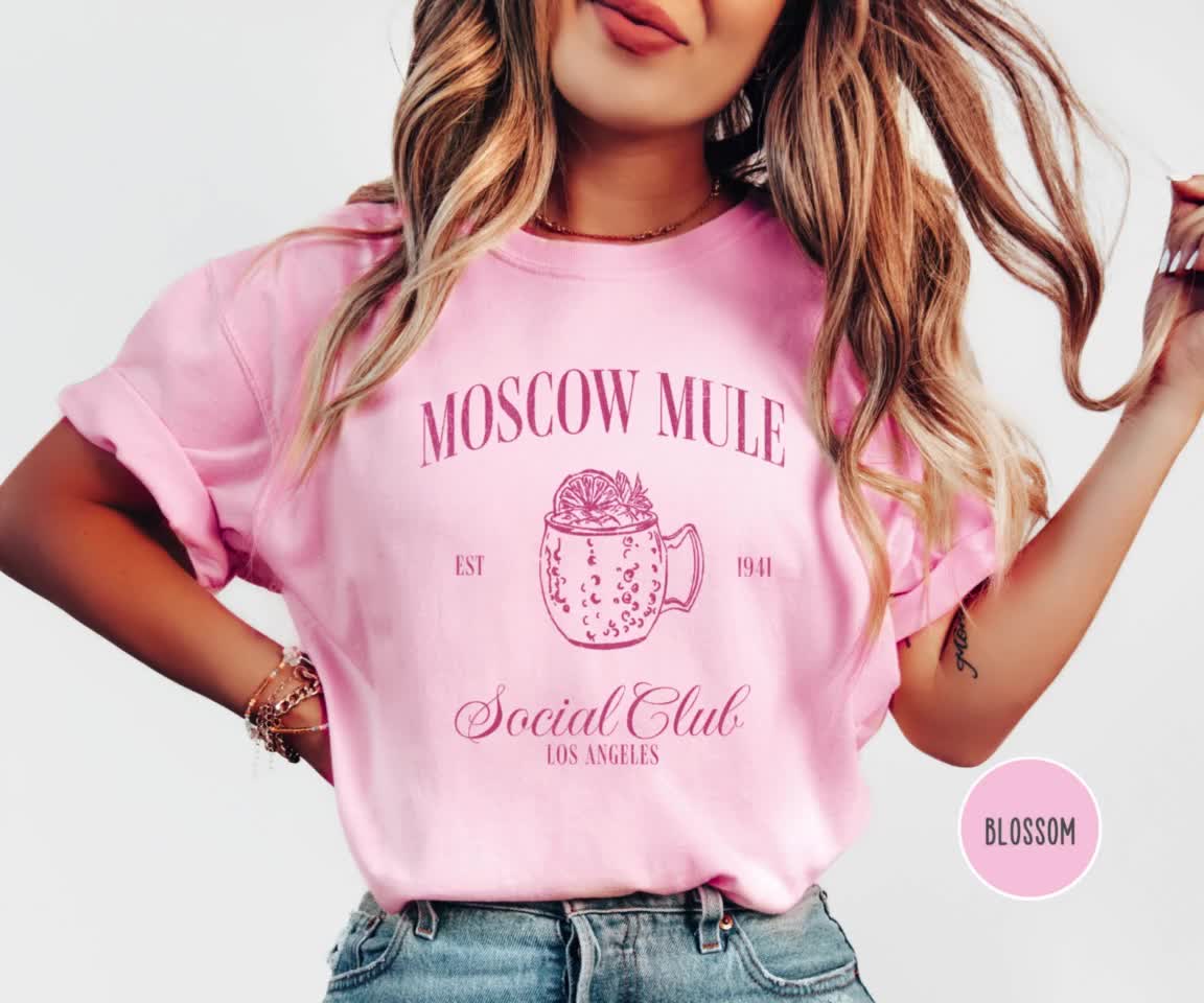 Moscow Mule Social Club Tshirt, Comfort Colors, Vodka Lover Shirt