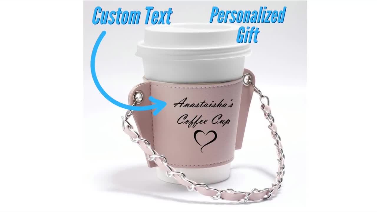 Scarlet Sleeve  Coffee Cup Sleeve with Chain Coffee Holder