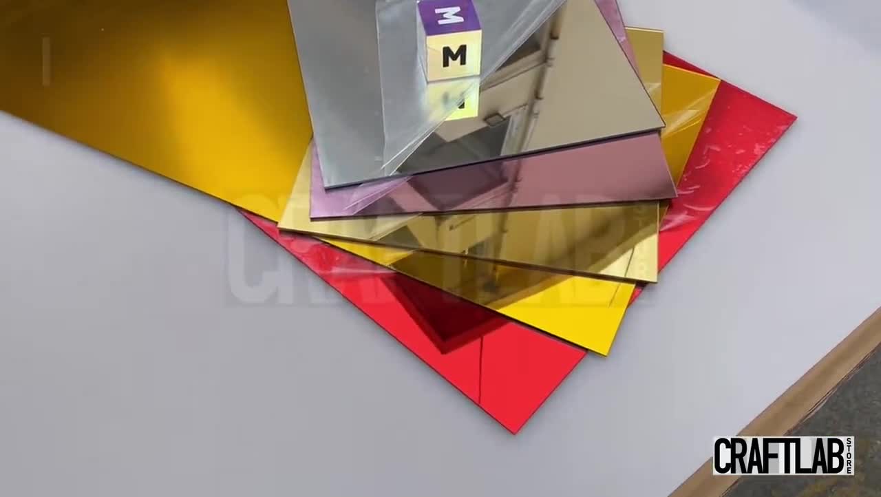 Acrylic Mirror Sheets, Glowforge Mirror Sheets, Anti-scratch Mirrored  Acrylic Sheets for Laser Cutting, Colored Acrylic Mirror Sheets 