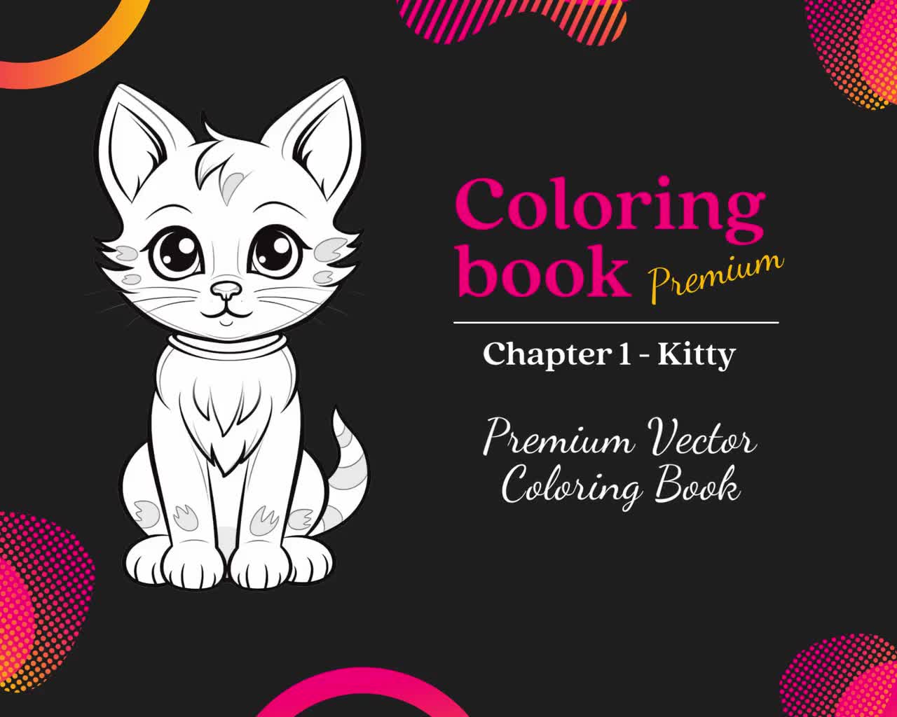 Premium Vector  Background kitty, cat