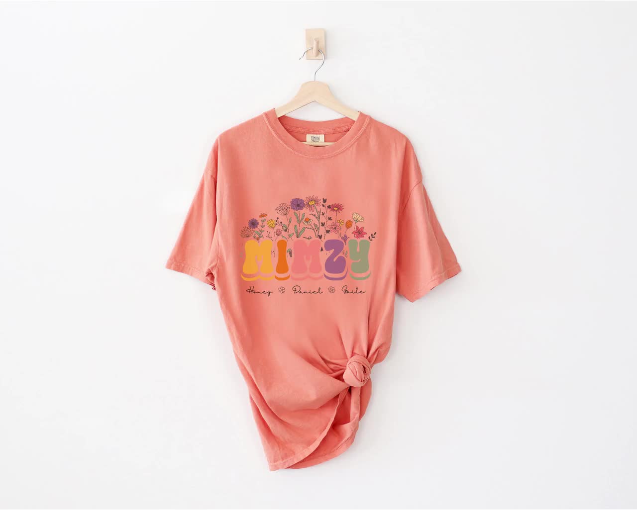 mi Custom Mimzy Floral Comfort Shirt, Personalized Mother's Day