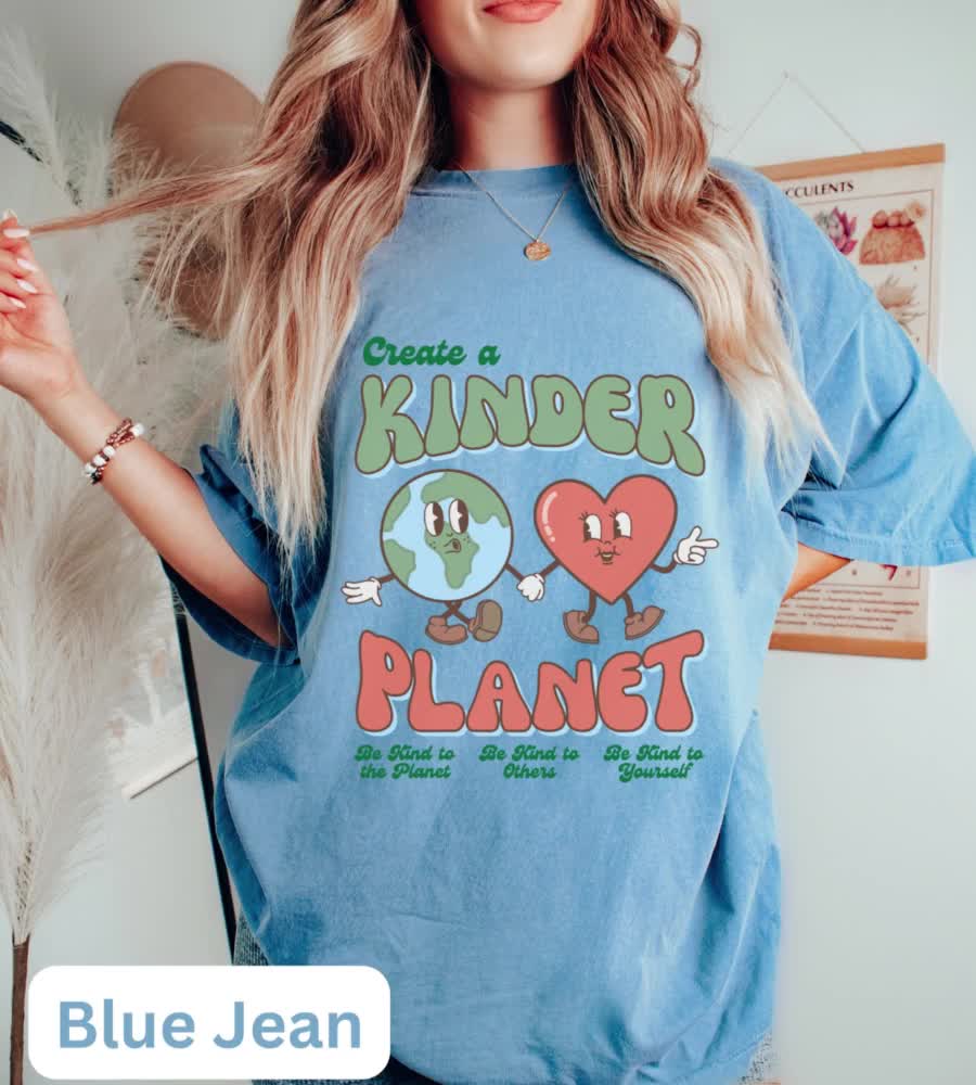 Create A Kinder Planet Shirt Granola Girl VSCO Shirt Earth Day Shirt  Kindness Shirt Preppy Clothes VSCO Hoodie Coconut Girl Climate Change