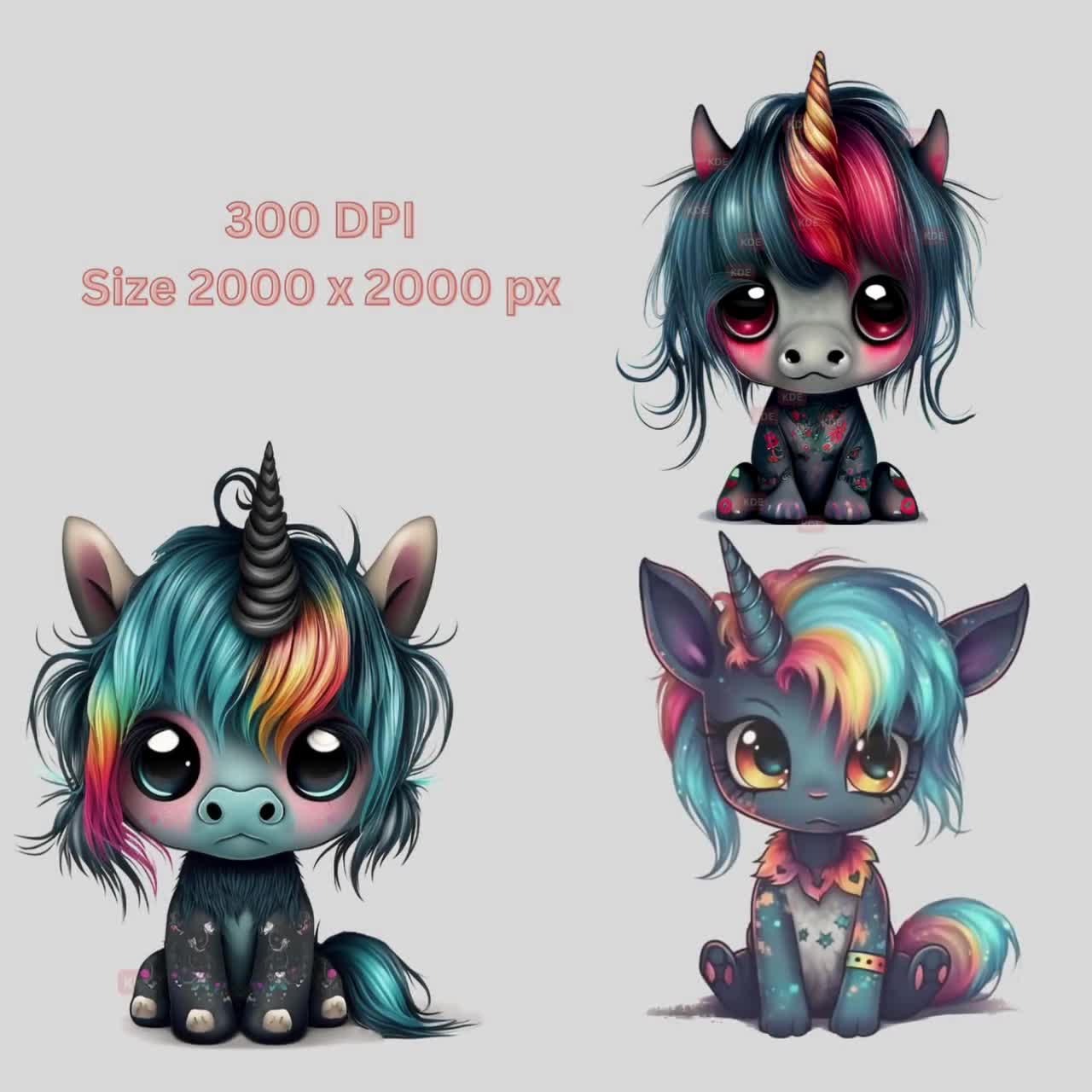 Cute Baby Unicorn Kawaii Chibi Graphic · Creative Fabrica