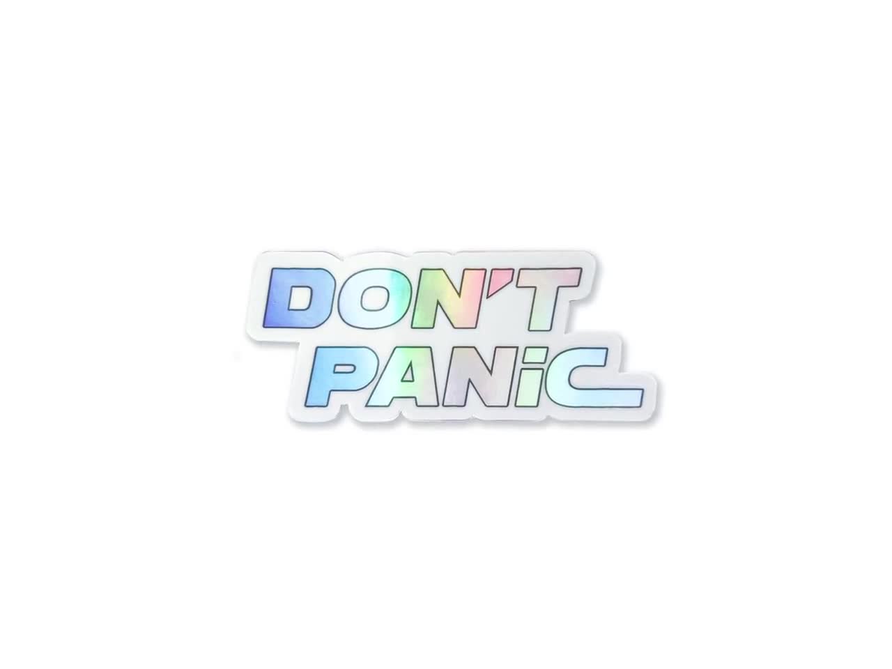 Holographic Don't Panic Decal Futuristic HHGTTG Laptop -  Canada