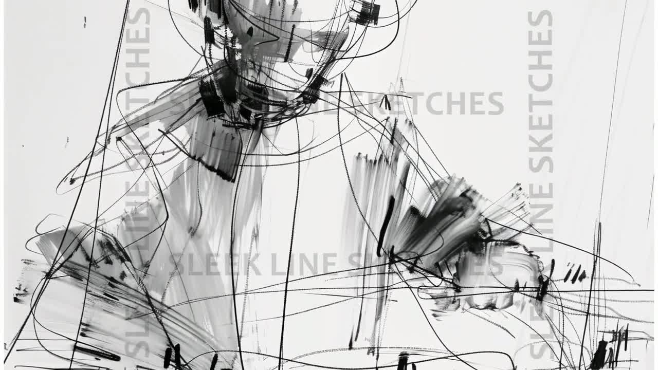 Abstract DJ Wall Art – Mixer Console Sketch Print – Modern Sound