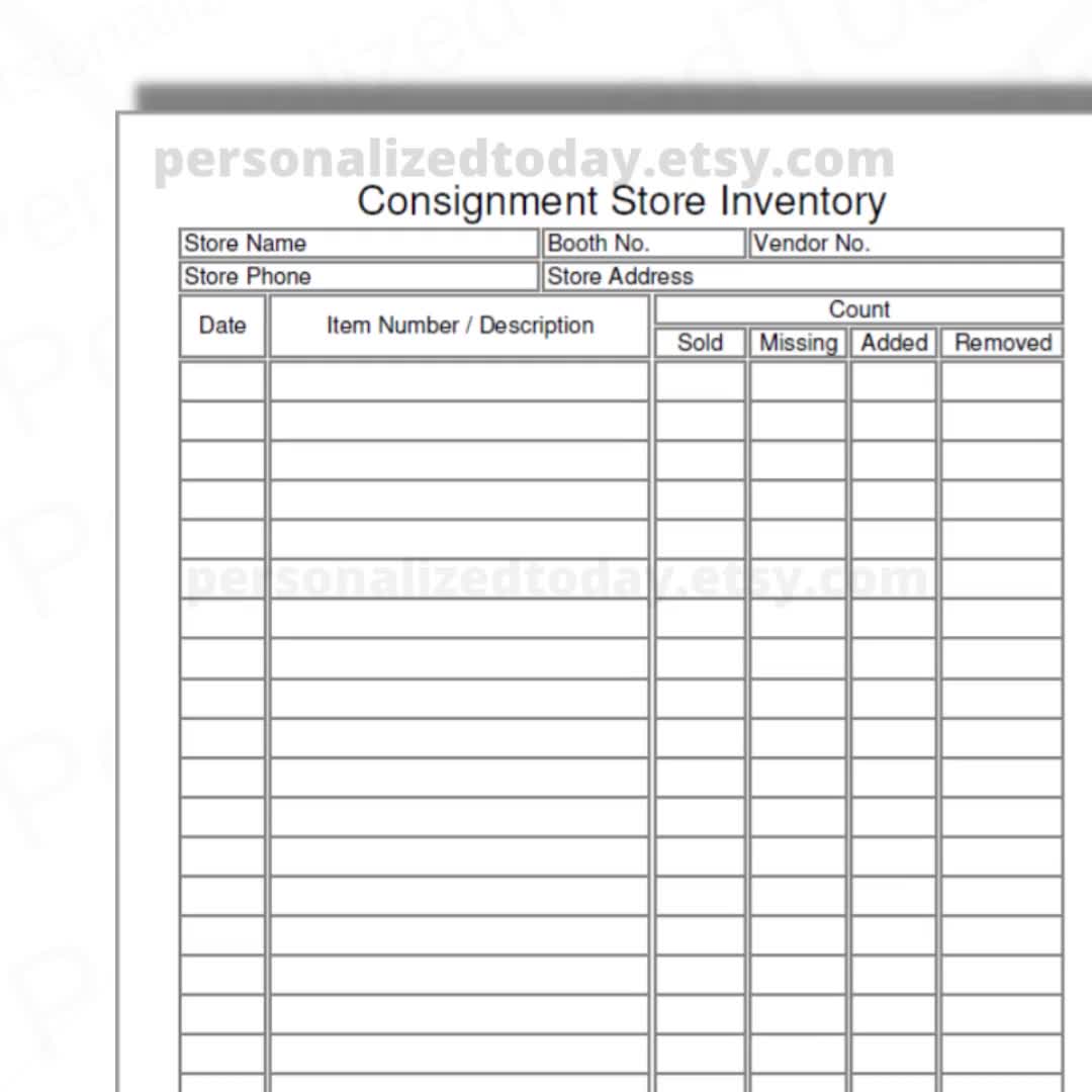 Consignment Template 