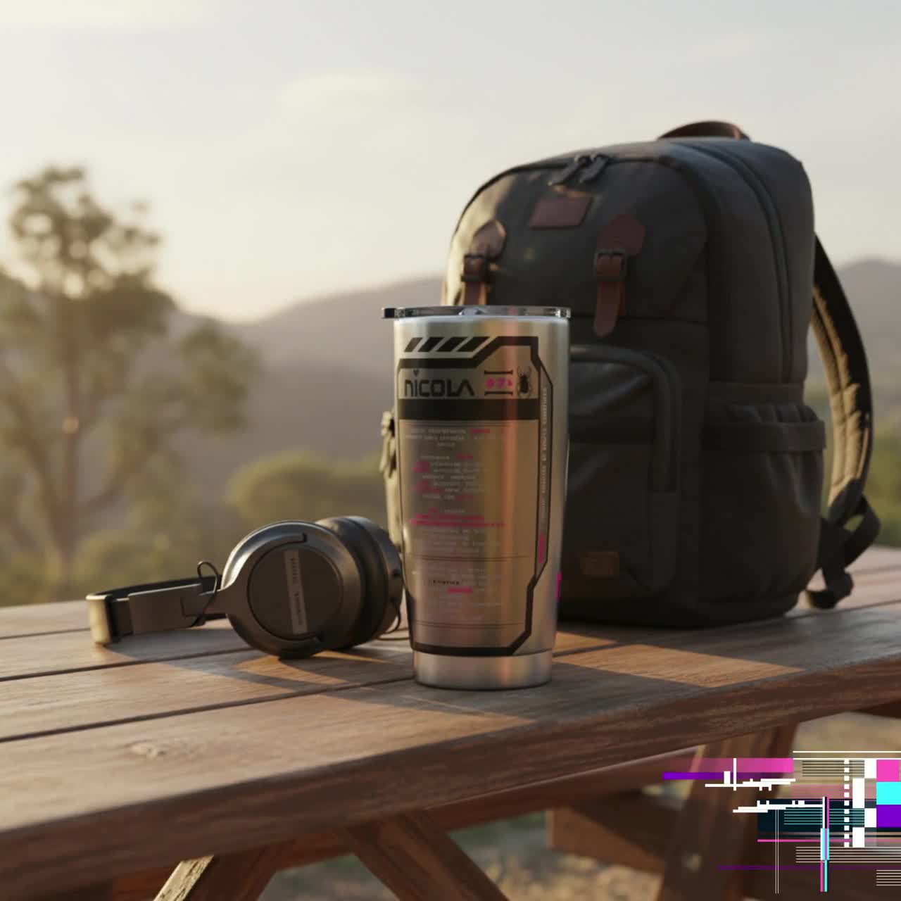Cyberpunk 2077 Nicola Tumbler, Stainless Steel Insulated Travel