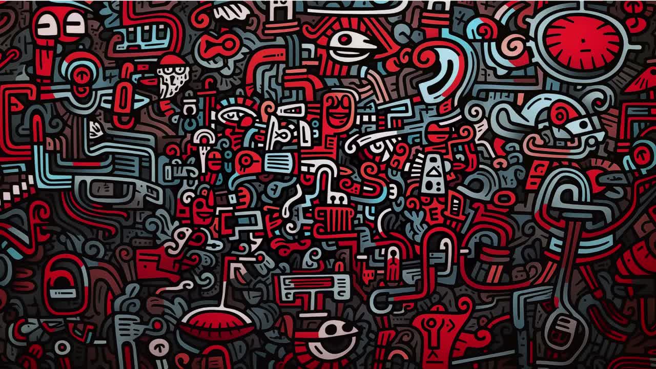 Samsung Frame TV Art Inspired by Keith Haring - 300 Dpi