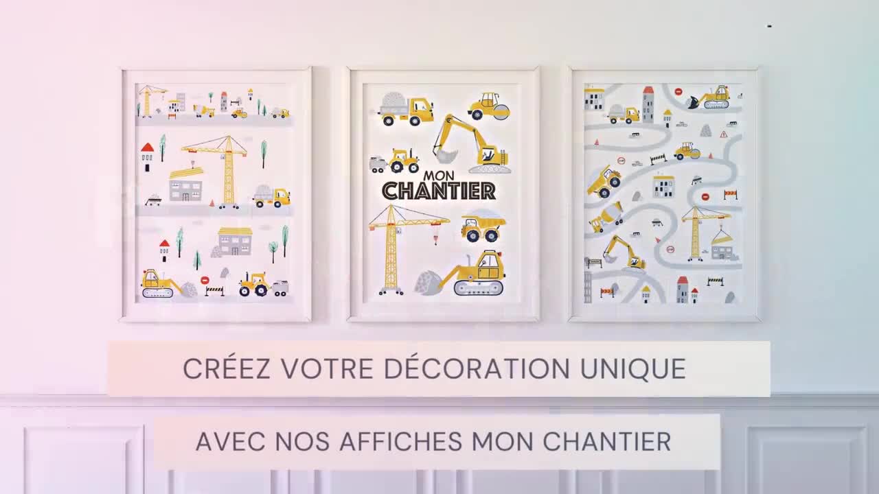 Lot De 3 Affiches Pour Chambre D'enfant Décoration Bébé Garçon Et Fille