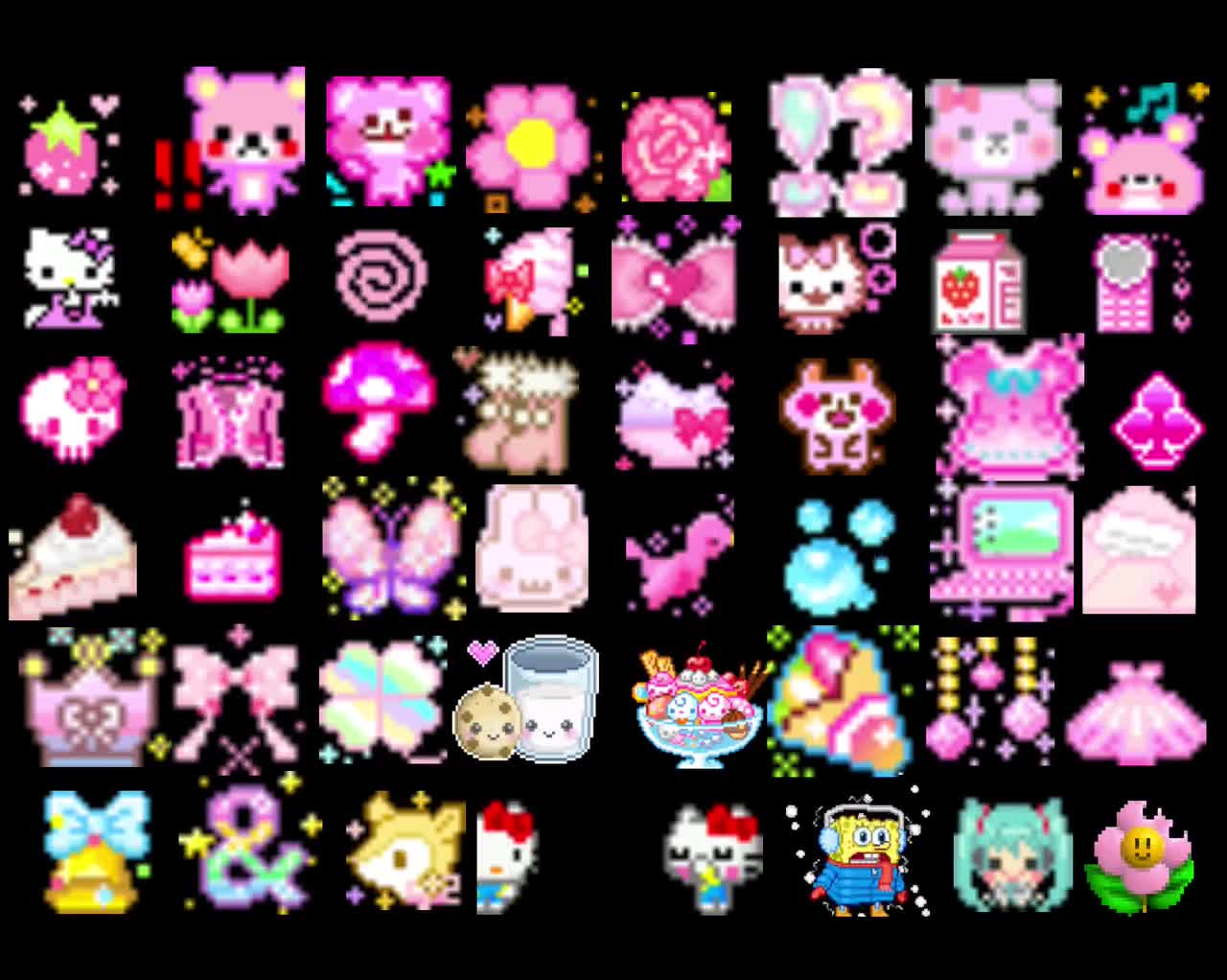 250 Kawaii Pixel Emotes for Twitch and Discord | Cute/Pink Emojis |  Aesthetic Custom Emotes | Discord/Twitch Emojis Aesthetic