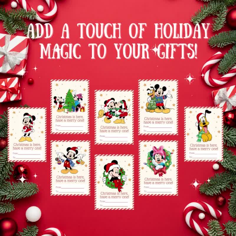 PACK OF CHILDREN'S PINOCCHIO © DISNEY CHRISTMAS GIFT TAG SET (PACK