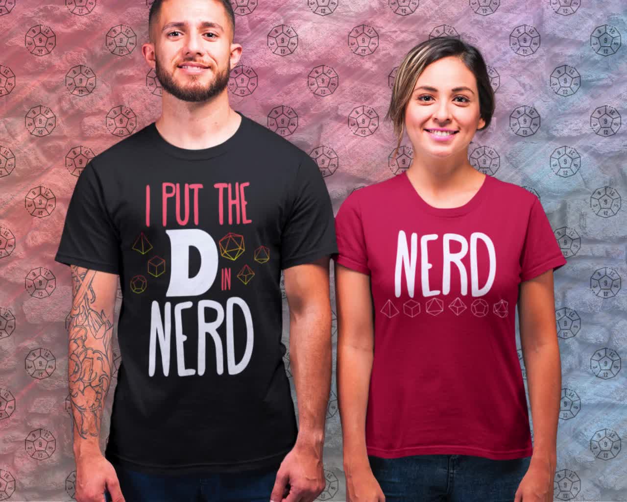 Matching Couple Shirts, Role Playing Tabletop Gamer Gift for