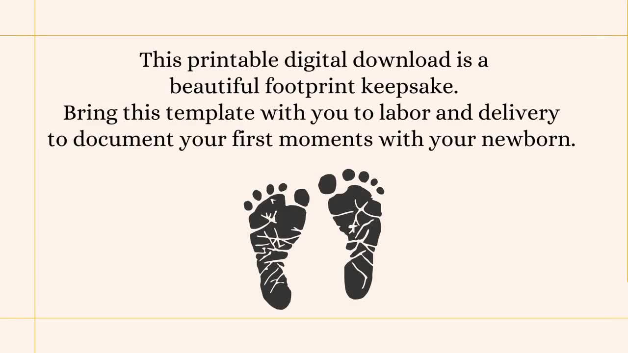 Baby Handprint Footprint Keepsake Kit With Hospital Tag Keepsake