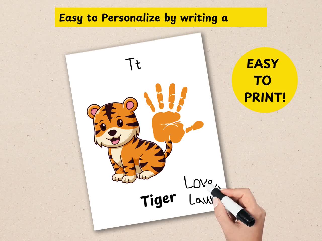 アルファベット手形アートバンドル、A-Zアルファベット手形足形
