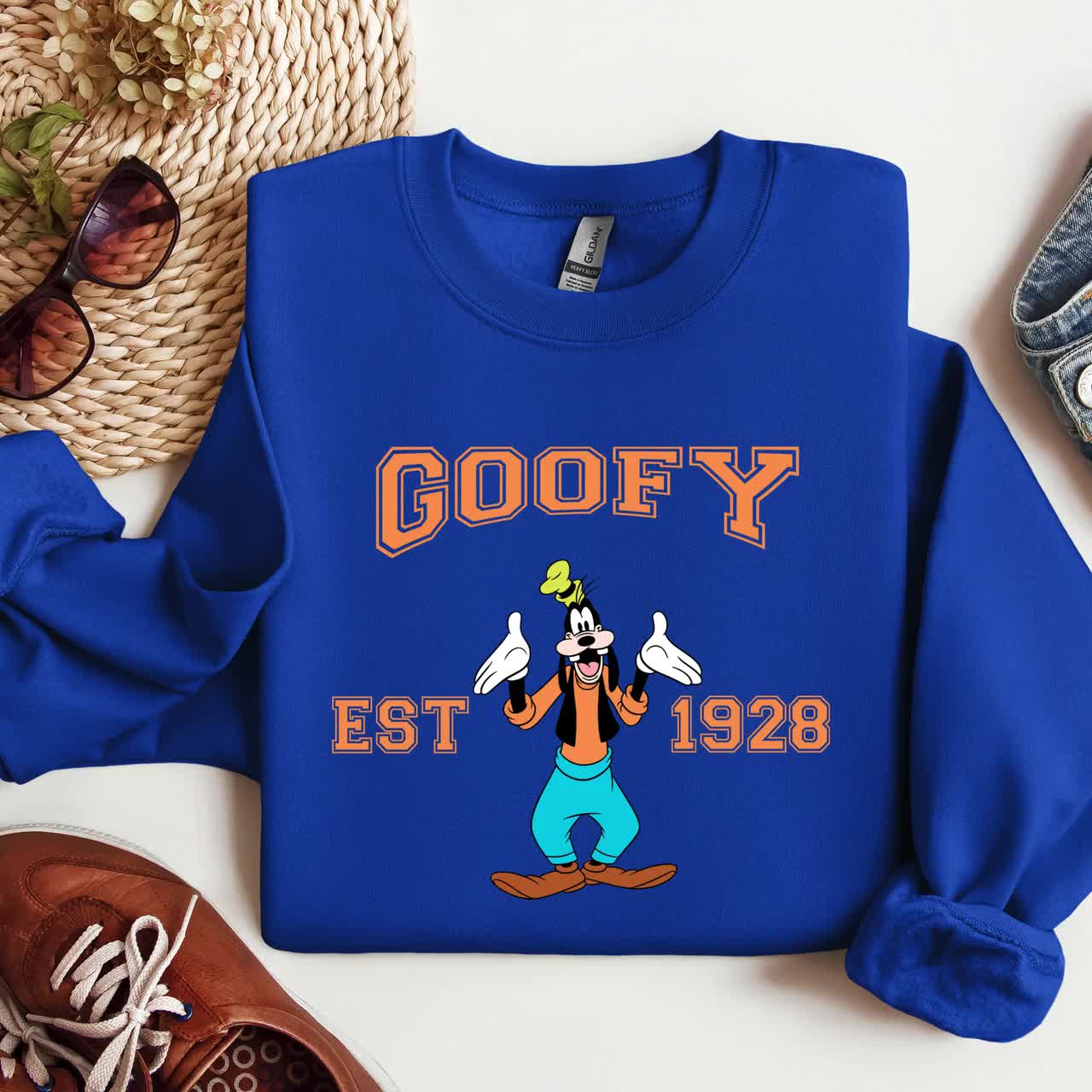 Goofy Mickey Mouse Disney Hoodie, Disney Trip Sweatshirt, Family Matching Hoodie, Family Disney Trip, Goofy Gift, Goofy Crewneck video poster