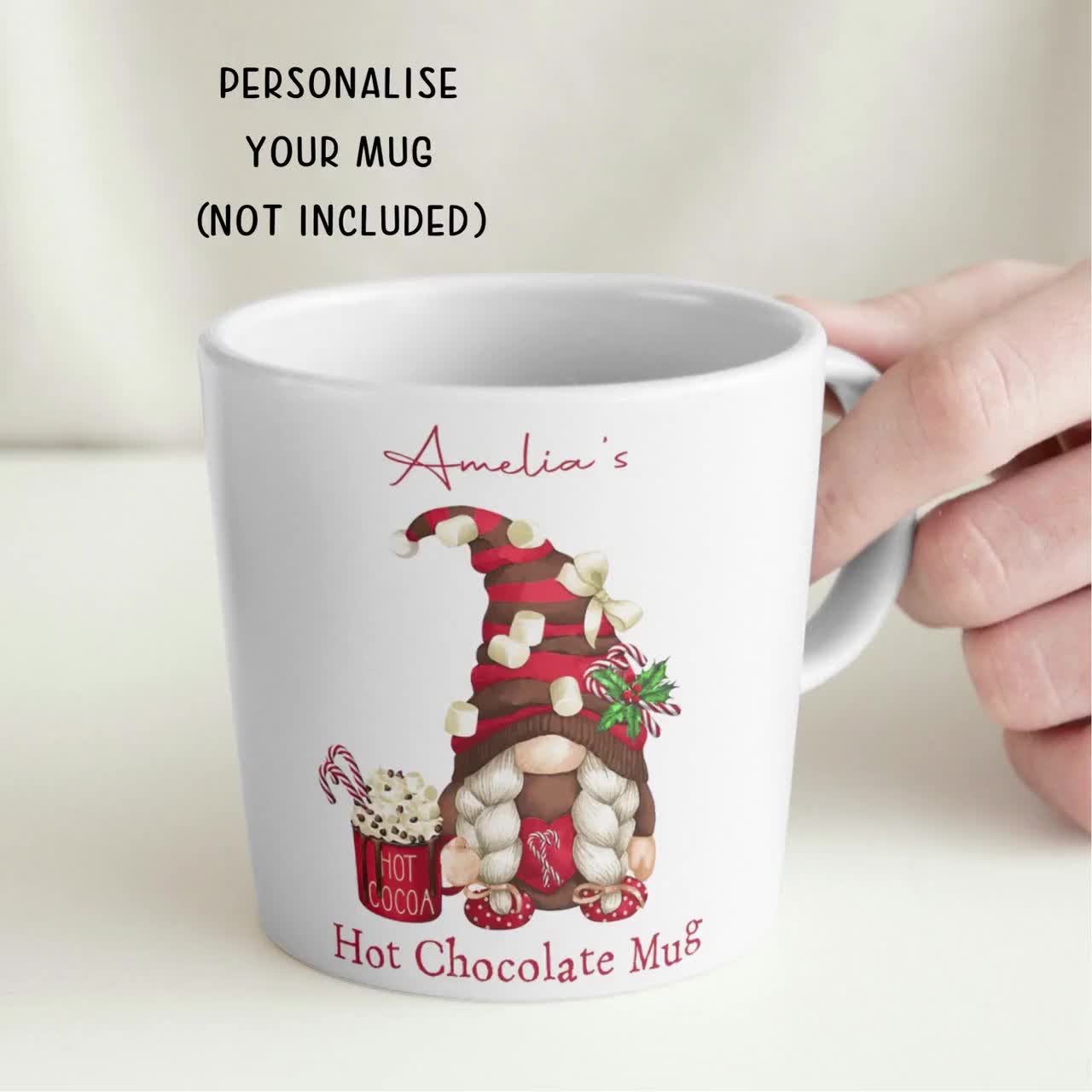 Personalized Hot Chocolate Mugs, Funny Christmas Mug, Secret Santa Gif <div  class=aod_buynow></div>– Inhomelivings