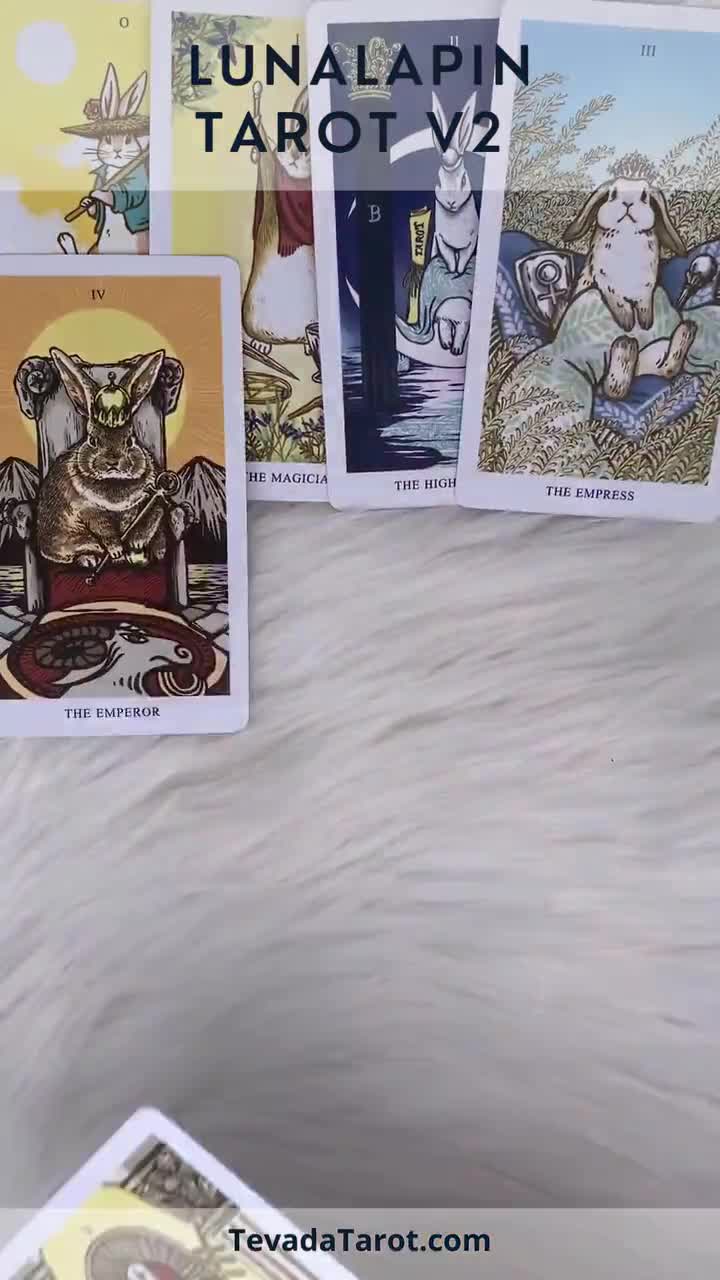 Lunalapin Tarot & Oracle 2in1 Deck 2022 | Unique Indie Tarot Deck for  Beginners | Cute Rabbit Bunny Tarot Cards Deck | Luna Lapin Tarot