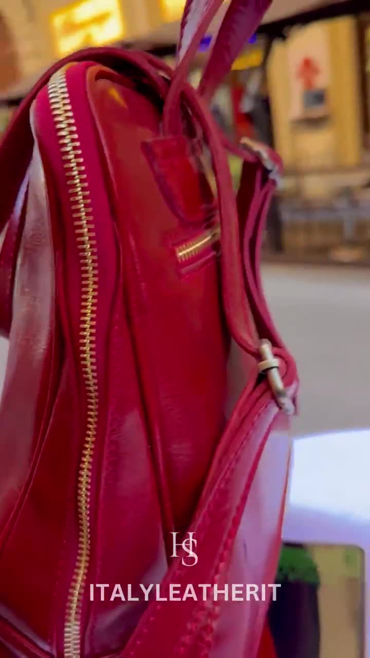 Italian Unisex Handmade Tuscan Leather Backpack From