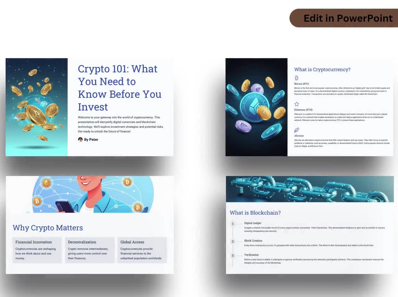 PowerPoint on Cryptocurrency Fundamentals, Cryptocurrency Basics |  Beginner’s Guide to Investing PowerPoint, Crypto Investing 101
