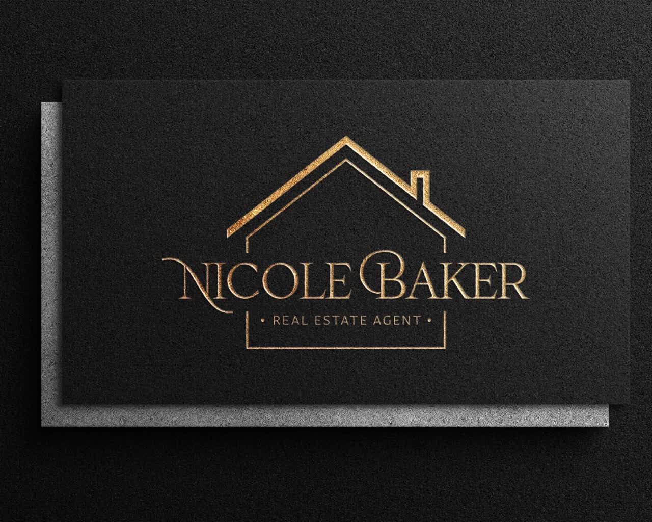 Modern Real Estate Logo (Luxurious Gold & Black)