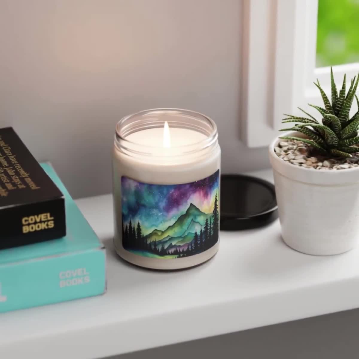 Aurora Borealis Candle, Northern Lights Candle, Aurora