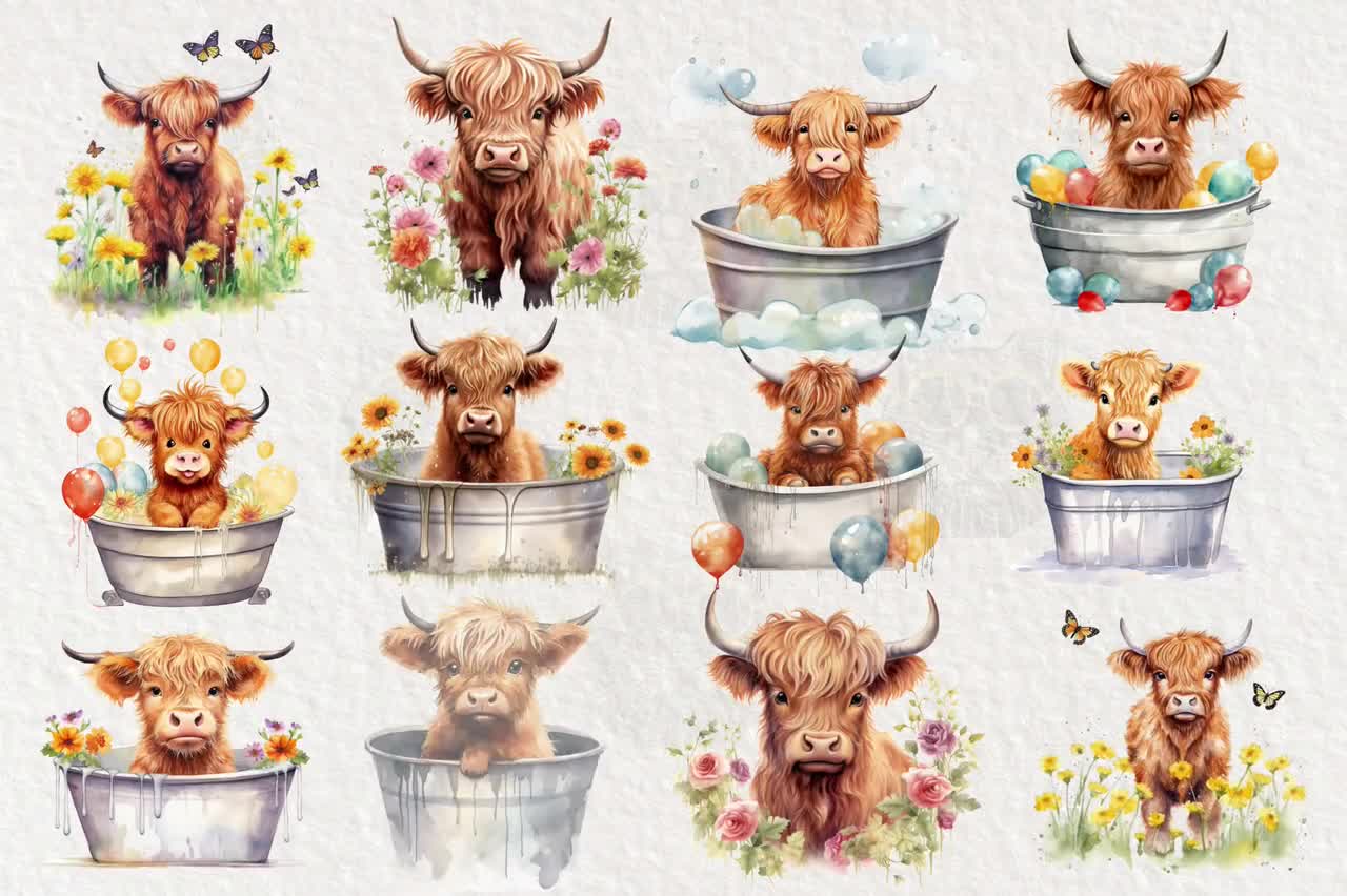 Cute Cow Clipart 8 High Quality Pngs Digital Download Card Making  Commercial PNG Digital Paper Craft Cow Clipart PNG -  Israel