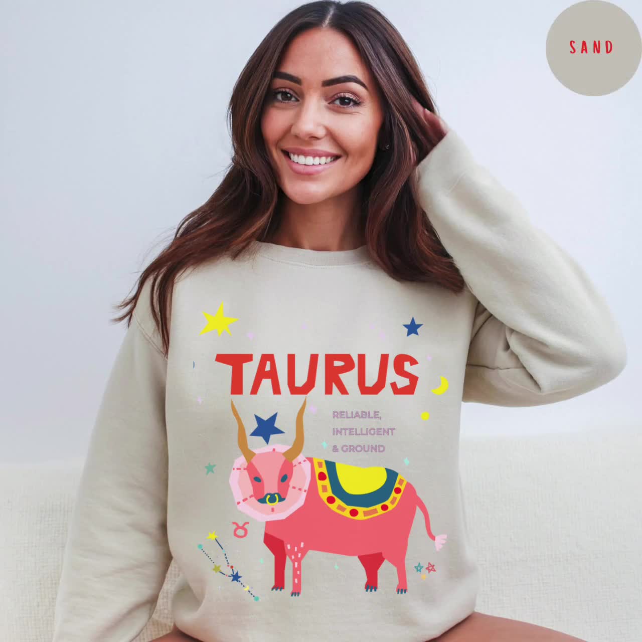 Taurus Zodiac Sweatshirt, Astrology Birth Sign Sweater