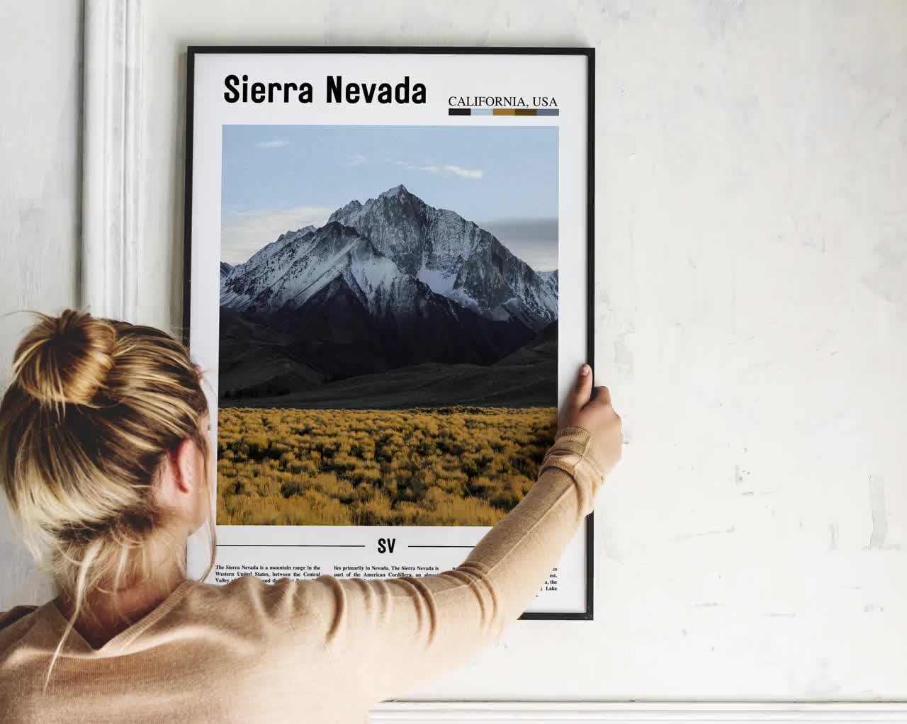 Sierra Nevada Print, Sierra Nevada Poster, Sierra Nevada Wall Art, Minimal  Travel Print, Minimal City Poster Destination,Oil Painting Poster