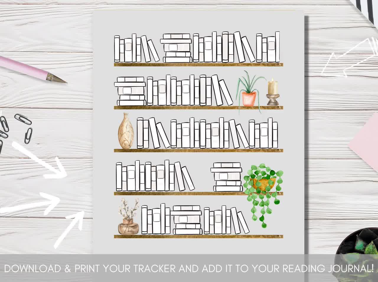 Reading Tracker Reading Journal Printable, Reading Printable, Reading Log,  Book Tracker, Book Log, Reading Planner, Bookshelf Tracker 