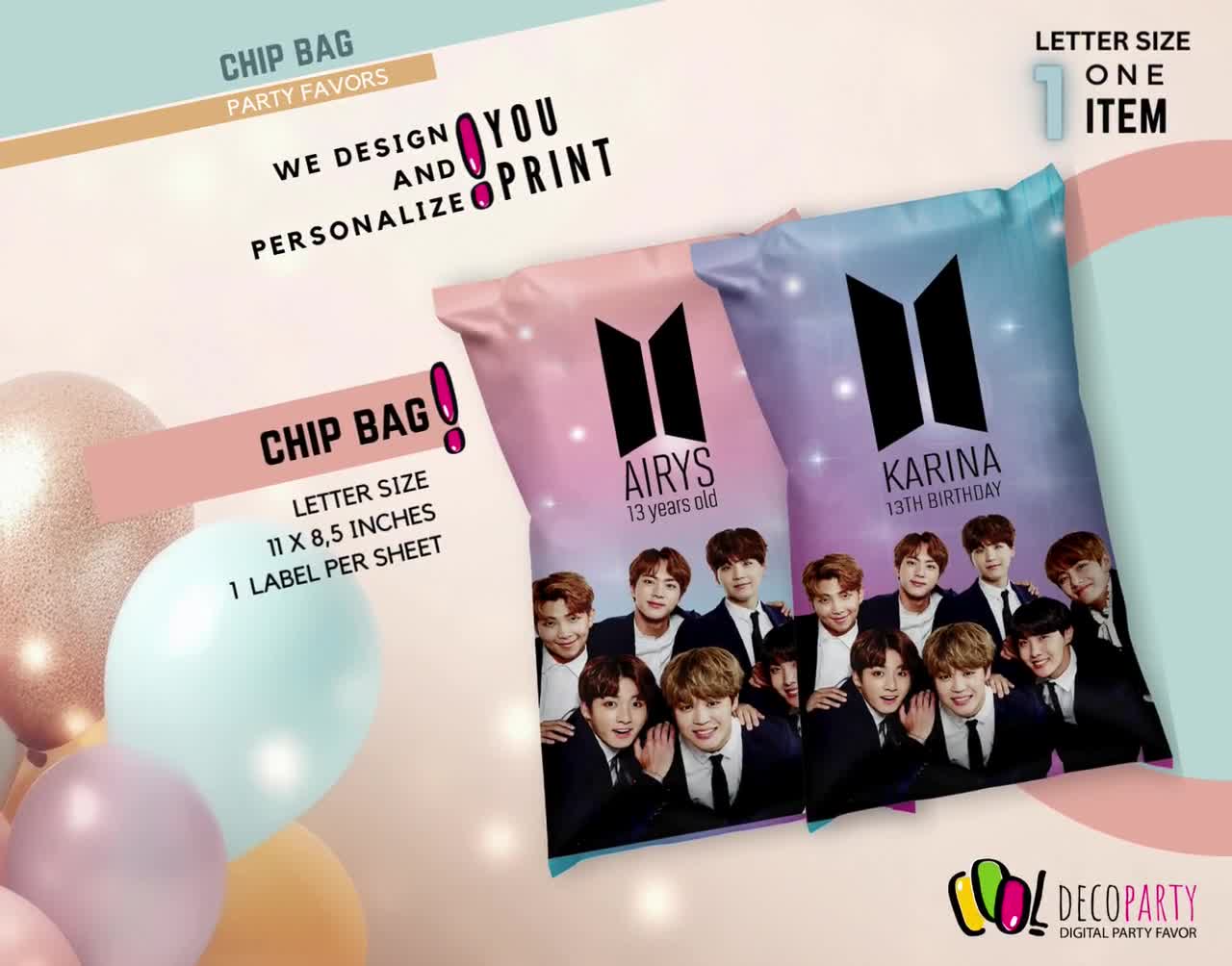 Kpop Chip Bag Printable - Etsy