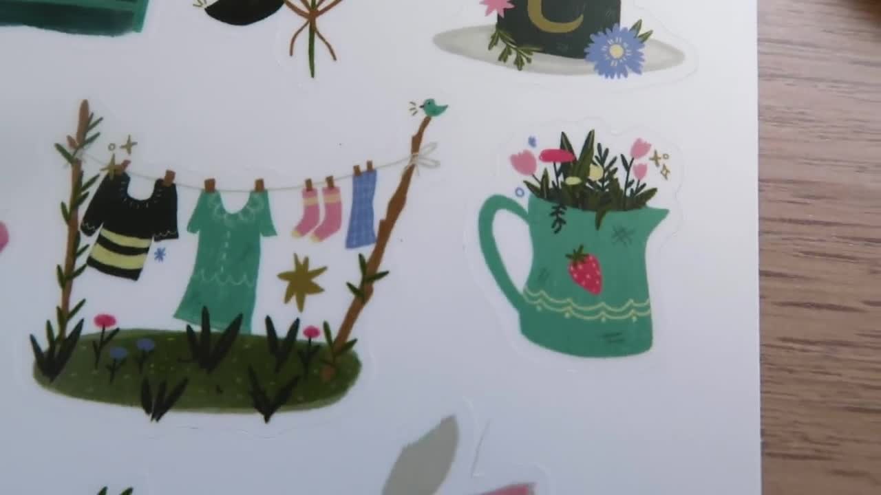 Sticker Sheet - Spring Fairy Planner Stickers, Watercolor Fairy Stickers,  Scrapbook Stickers, Fairy Stickers, Journal Stickers, Baby Sticker