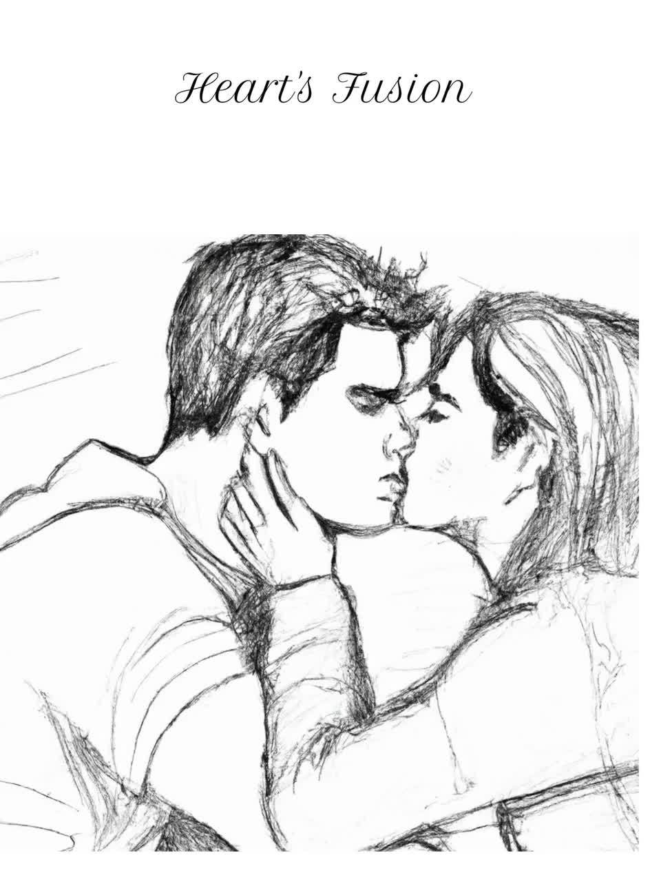 Sketches and Drawings : Romantic couple - Pencil drawing