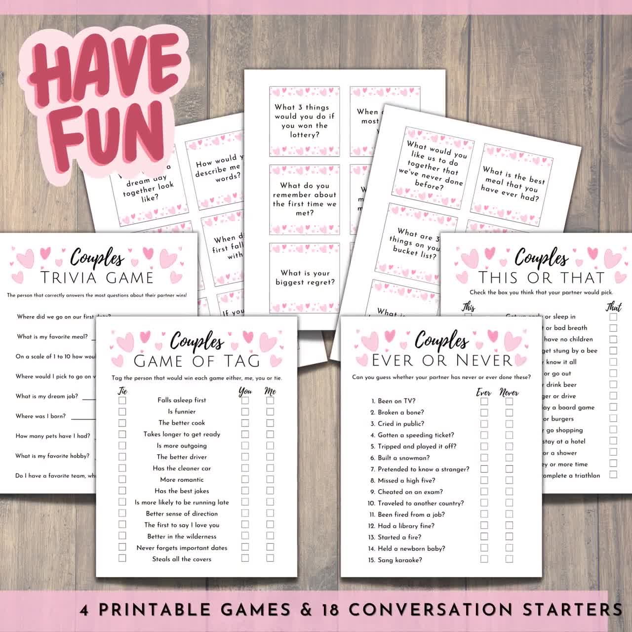 Couple Games Printable Date Night Games Anniversary Games for Couples Date  Night Fun Couple Games Night Adult Valentines Day Party Games SH1 -   Sweden