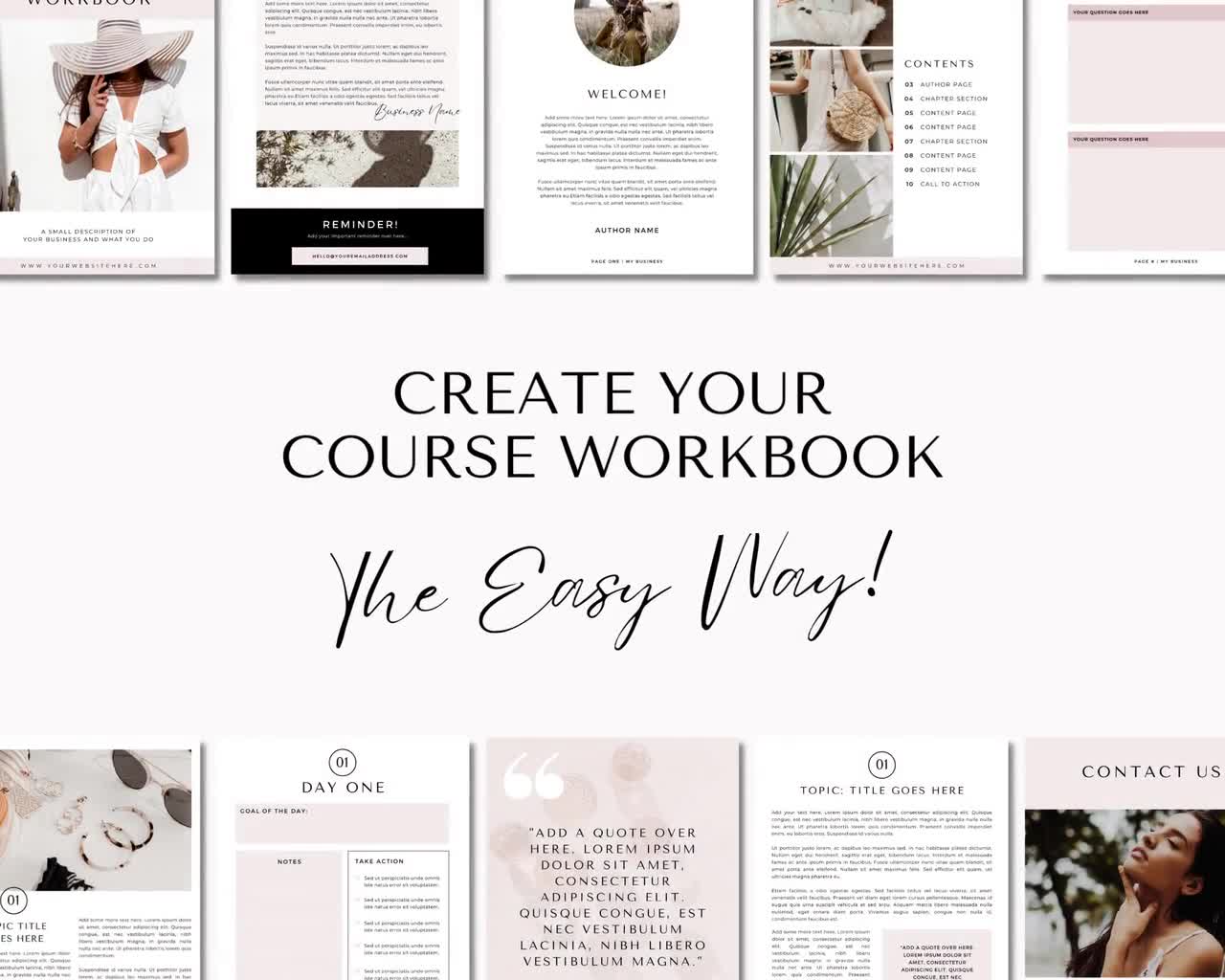 Editable Workbook Template, Canva Online Course Workbook, Ebook Template, Coaching Worksheet Canva Template Bundle, Coaching Canva Templates video poster