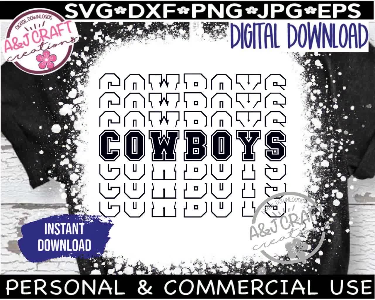 Cowboys Football Svg SVG Files for Cricut Grunge Distressed -   Denmark