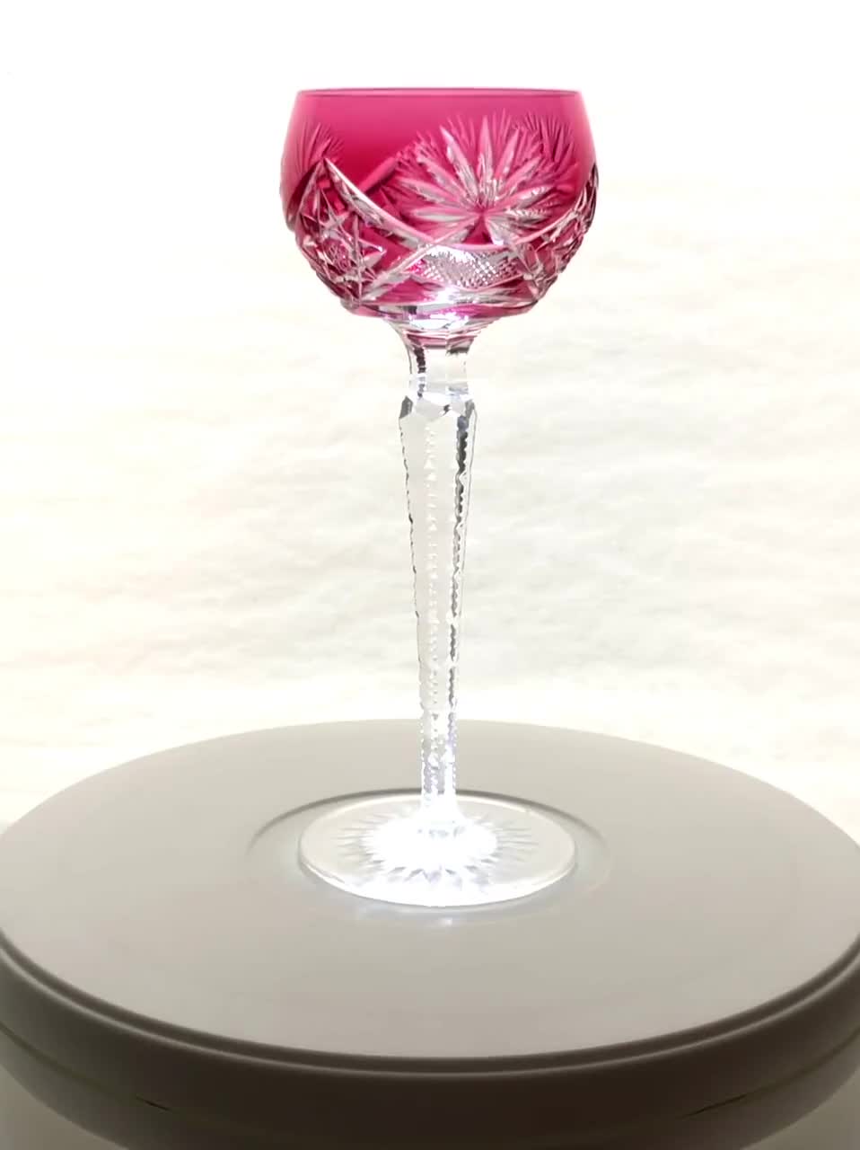 アンティーク クランベリー レッド ピンク ワイングラス ゴブレット