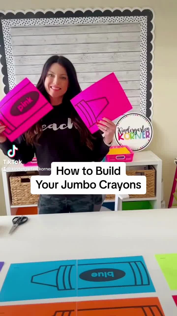 Jumbo Crayons Color Word Wall - Kindergarten Korner - A Kindergarten  Teaching Blog