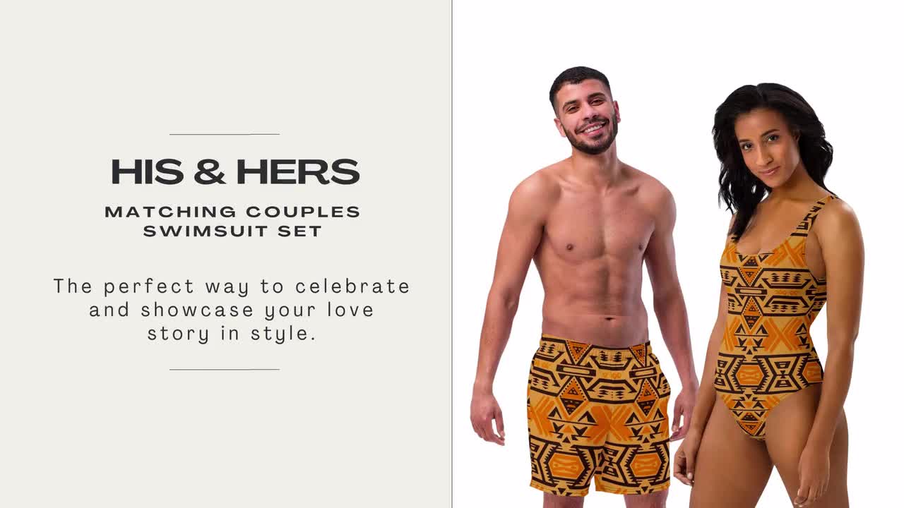 Men Tropical Matching Couples Set Swimsuit for Couples Swimsuit
