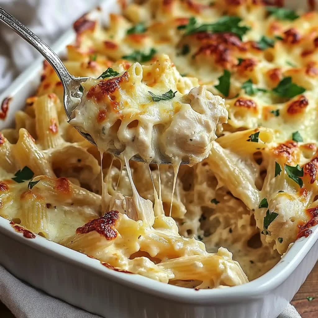 Chicken Macaroni Pasta Bake Creamy Garlic Parmesan Chicken Pasta