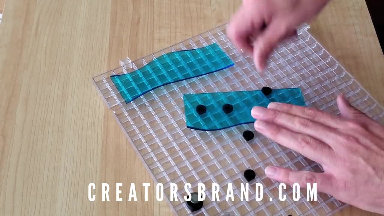Creator's Waffle Grid 2-Pack - Seen on HGTV/DIY Cool Tools Network - 100% USA Solid Bottom Modular - Glass Cutting, Small