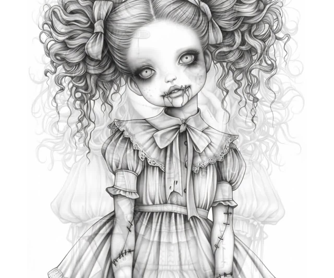 doll coloring page