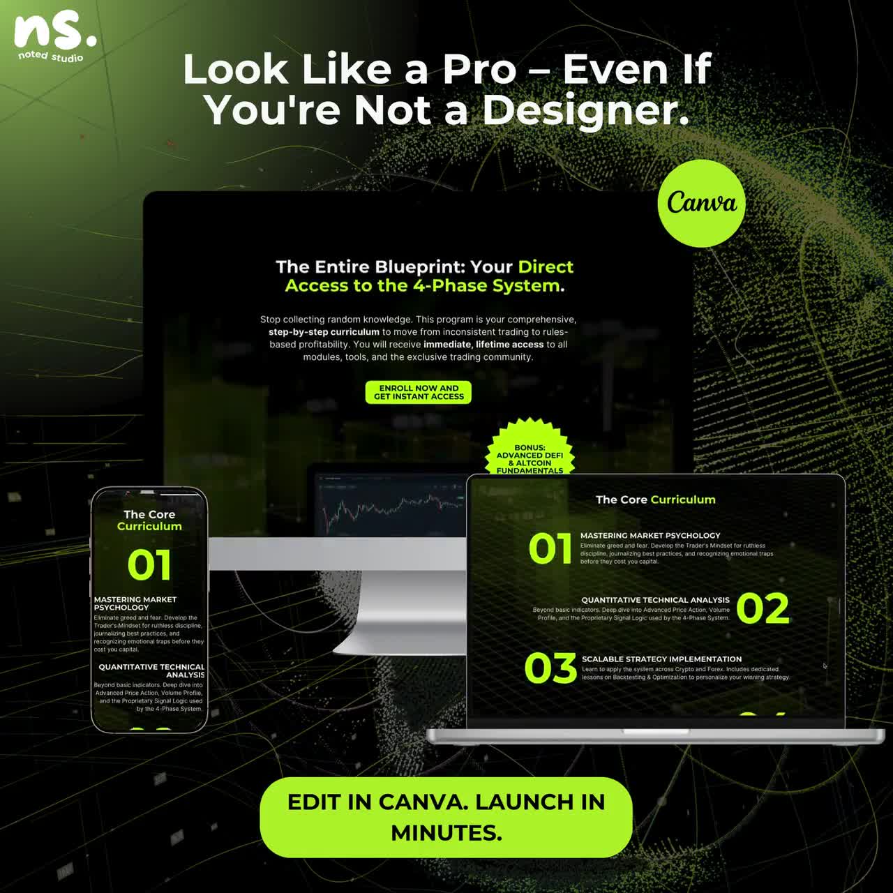 Crypto Course Sales Page Canva Template: Fintech Coach Website Design -  Etsy Israel