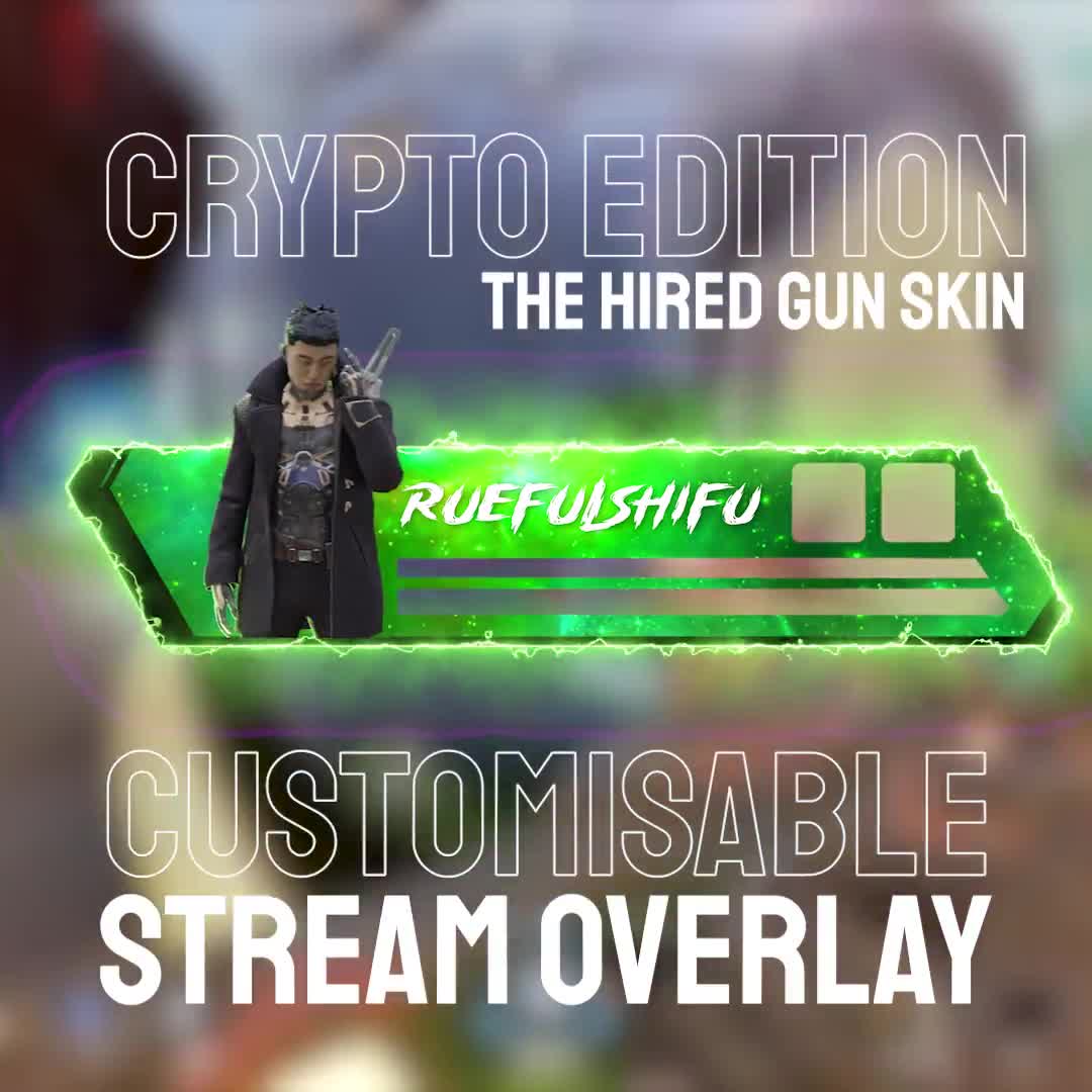 Animated Customisable CRYPTO Banner | Apex Legends Health Bar Overlay for  Streaming on Twitch, Youtube and Tiktok | OBS and StreamLabs