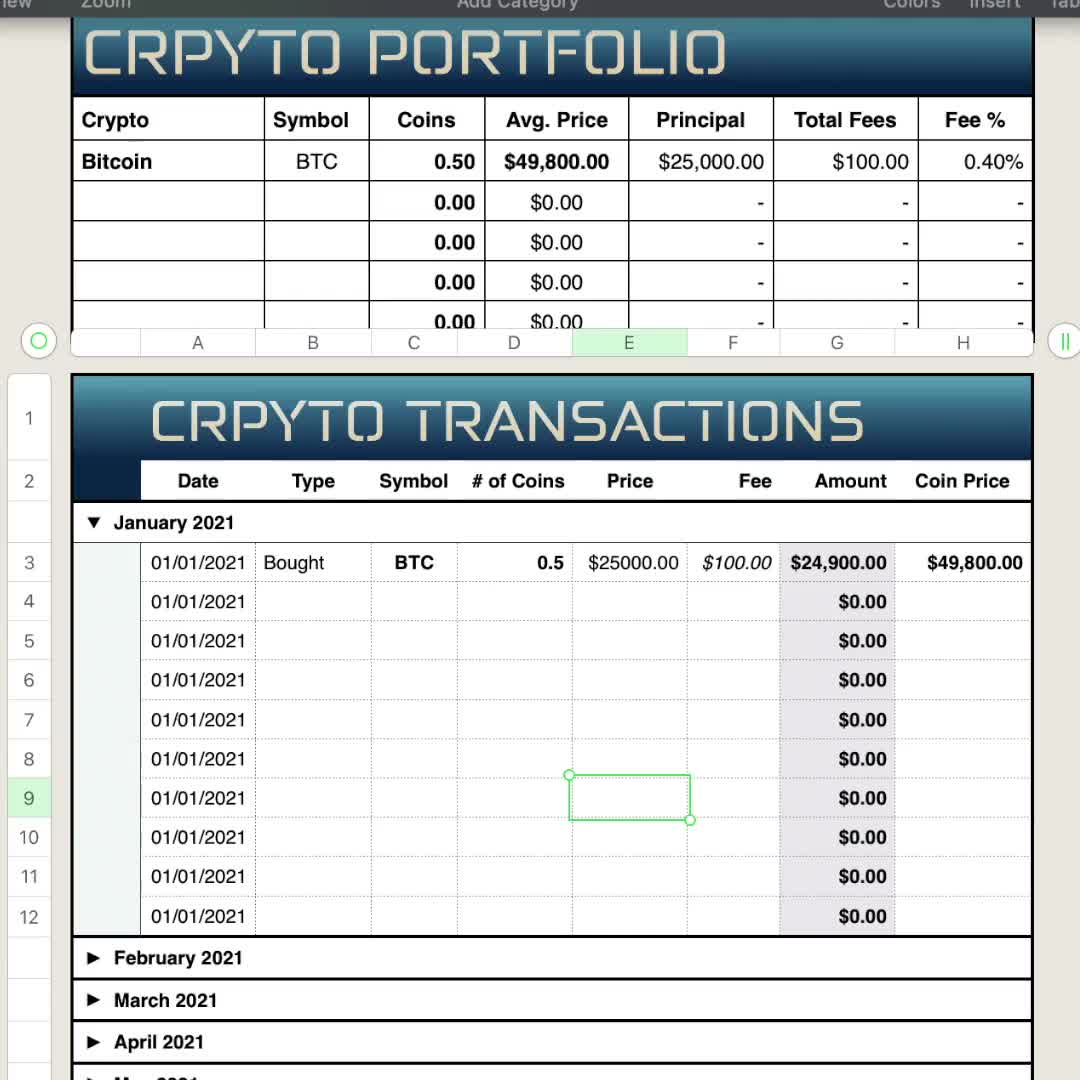 Apple Numbers Crypto Tracker : feuille de calcul ultime sur les  crypto-monnaies