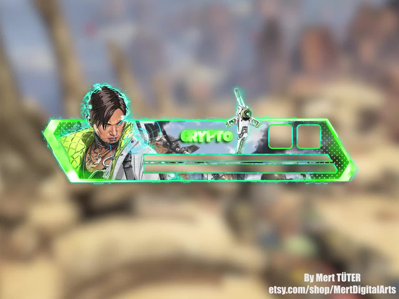 Apex Legends Crypto Animated Health Bar Overlay (Digital Download)