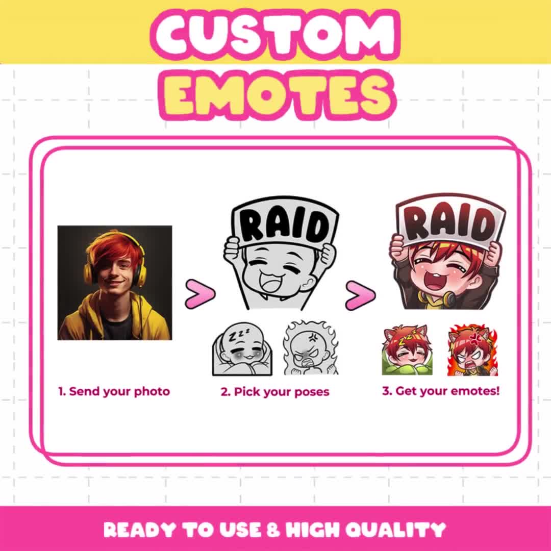 Custom Premium Twitch Emotes Cute Chibi Anime Style Twitch Emoji for  Streamer Youtube, Twitch, Discord Vtuber Cute Chibi Emote - Etsy