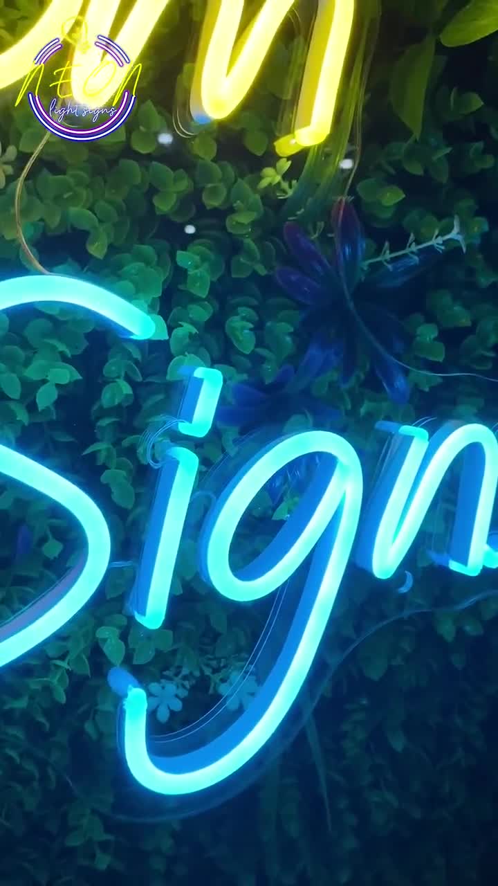 Cleveland Ohio Neon Sign, Cityscape Line Art, Custom LED Neon video poster