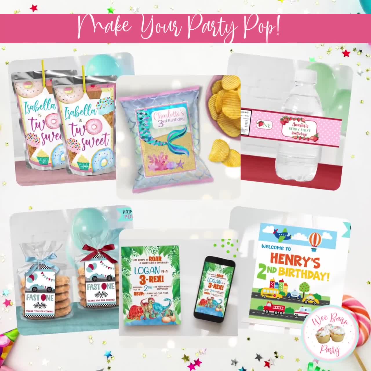 Sweet One Birthday Custom Gift Tags, Baby 1st Birthday Girl Ice Cream Donut  Party Thank You Stickers, 1 Year Old Birthday Decorations - PDF, image size:1280x1280