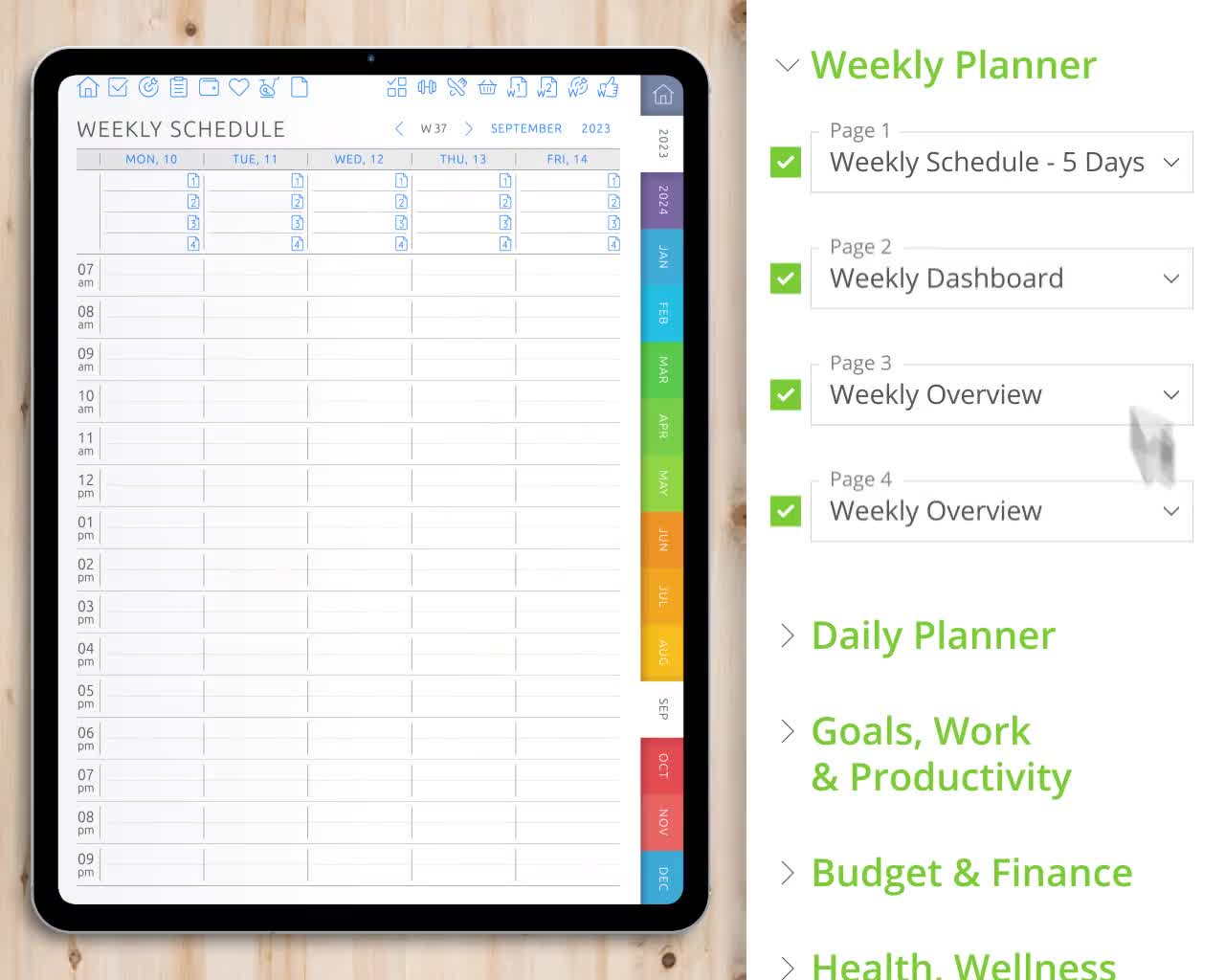 MDG Meeting Planner (for Remarkable, Supernote, Boox, and more!)