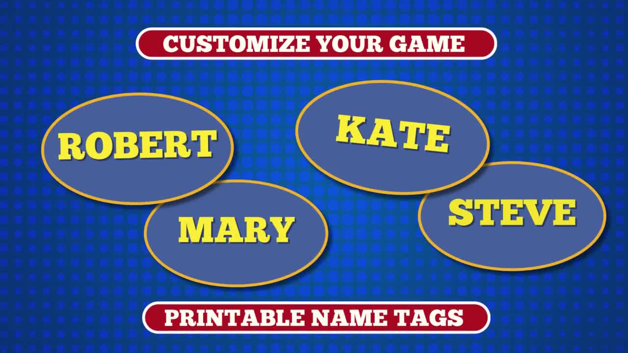 Family Feud Name Tag Template Your Main Event Prints Baby Shower